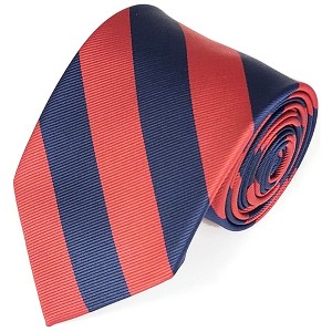 Men's 3.25 W And 58 L Inch With 0.75 Inch Stripe Width College Stripe Twill Polyester Necktie - 1 of 3