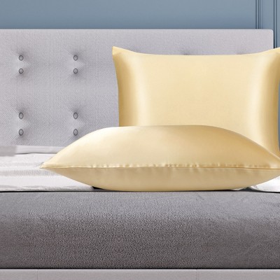 1 Pc Standard 100% Natural Pure Silk Pillowcase Gold - PiccoCasa