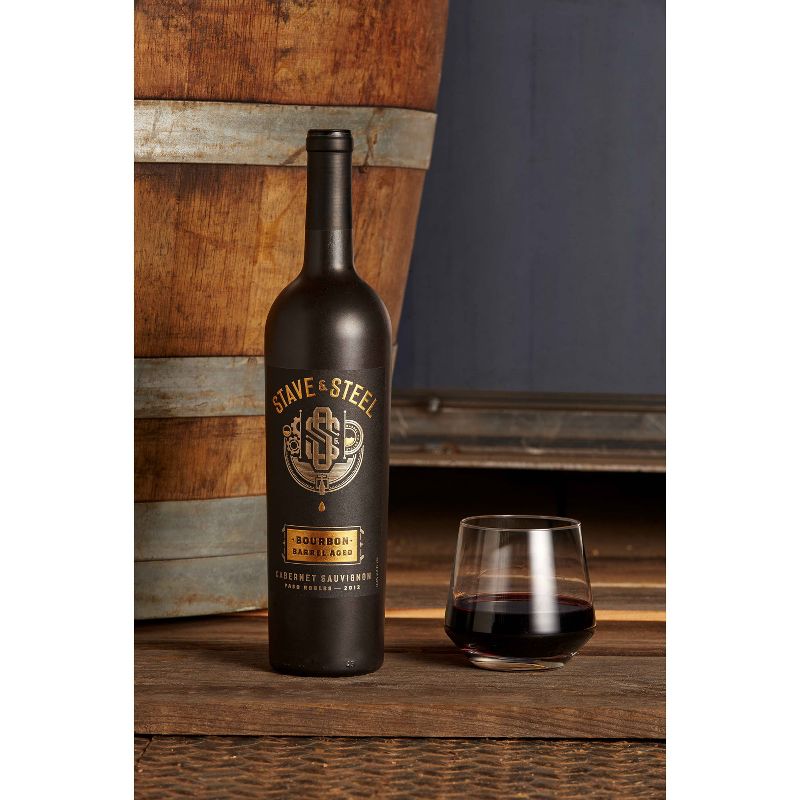 Stave &#38; Steel Bourbon Barrel Cabernet Sauvignon Red Wine - 750ml Bottle, 2 of 5