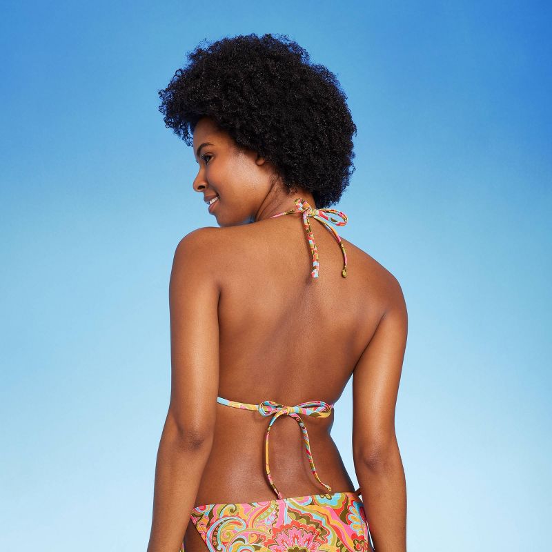 Women's Paisley Print Triangle Bikini Top - Wild Fable™ Multi, 3 of 9