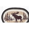 Earth Rugs Moose Silhouette Oval Patch Tread 20"x30" – Hand-Stenciled Braided Jute Rug for Rustic Lodge Decor - 3 of 3