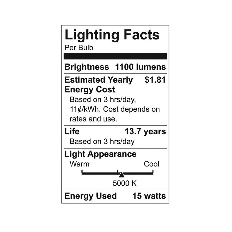GE 2pk 13W 75W Equivalent Refresh LED HD Light Bulbs Daylight, 4 of 5