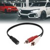 Unique Bargains 3.5mm Female Stereo to 2 RCA Male Audio Video MP3 Aux Cable Cord Adapter - 2 of 4