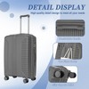 ChicFurnit Luggage Lightweight PP Spinner Wheel Luggage with Lock for Easy Travel, Gray, 19.49"*12.8"*29.53" - 4 of 4
