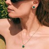 14K Gold Plated Flower Necklace for Women Dainty Cubic Zirconia Petals Flower Clover Snowflake Pendant Necklace - 2 of 4