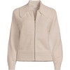 Lands' End Women's Drifter Large Collar Zip Front Cardigan Sweater - 3 of 4