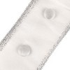 3" Dupioni Button Ribbon White - National Tree Company - 3 of 4