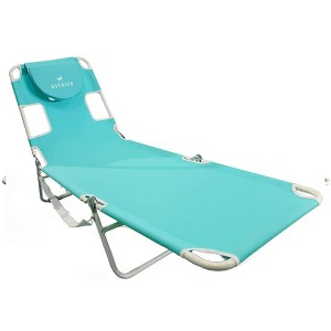 Ostrich 72 by 22 Inch Versatile Chaise Lounge Portable Reclining Lounger, Outdoor Patio, Beach, Lawn, Camping, or Pool Tanning Chair, Aqua - 1 of 4