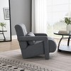Coolbibila-Modern Upholstered Accent Chair, Armchair With Pillow,Chair With Comfortable Linen Fabric - 3 of 4