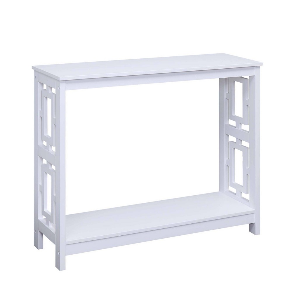 Photos - Coffee Table Town Square Console Table with Shelf White - Breighton Home