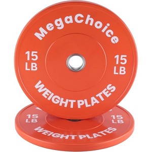 Bumper Plates - 2-Inch Rubber Weight Plates for Home Gym, Strength Training, Deadlift & Squat - 1 of 4