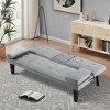 CAVINAS 65" Futon Couch Sofa - Convertible Sleeper Sofa Bed with Comfortable Upholstery, Space-Saving Practical Furniture for Living Room, Bedroom - 2 of 4