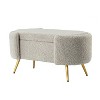 Alina Storage Bench with Metal Legs for Bedroom | ARTFUL LIVING DESIGN - 3 of 4