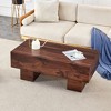 FURNIinspire End Tables Modern Simple Texture MDF Coffee Table, Multifunctional Rectangular Coffee Table End Table, Brown, 43"*22"*17" - 2 of 4