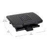 Mind Reader Foot Rest, Under Desk at Work, Ergonomic, Height Adjustable, Office, Plastic, 18"L x 13"W x 6.75"H, Black - 3 of 4
