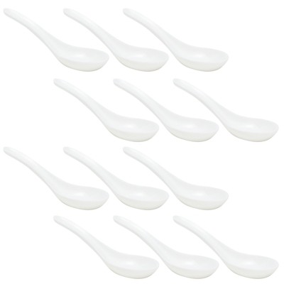 Juvale 12 Pack Melamine Soup Spoon For Won Ton Soup, Pho, Ramen, Rice ...