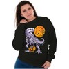 Halloween Trick or Treat Dino Bones Sweatshirt for Men or Women Brisco Brands - 4 of 4