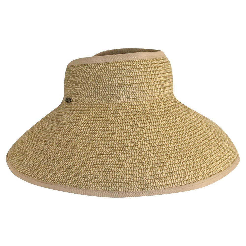 UPC 016698087261 product image for Women's Packable Two Tone Paper Braid Visor - Toast | upcitemdb.com