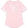 Ladies Nickelodeon 90's Fashion Shirt - Rugrats, Angelica and Chuckie Mesh Baseball Jersey (Light Pink, X-Large) - 2 of 4