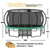 GDFStudio Shaco Outdoor/Indoor Steel Ladder Round Trampoline with Enclosure and Basketball Hoop - 2 of 4