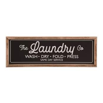 Metal Sign Laundry Wall Decor White - Olivia & May : Target
