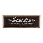 Transpac Wood 19.75 in. Black Everyday Laundry Wall Decor