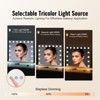 VEVOR Hollywood Vanity Mirror With Lights,15 Dimmable Bulbs & 3 Color Lighting Modes, Makeup w/ Detachable 5X Magnification,USB Port,22.8x18.1in,White - 3 of 4