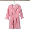 Personalized Linum Kids 100% Polyester SUPER PLUSH Double Brushed Hooded Bathrobe in White Bookman Font - 3 of 3