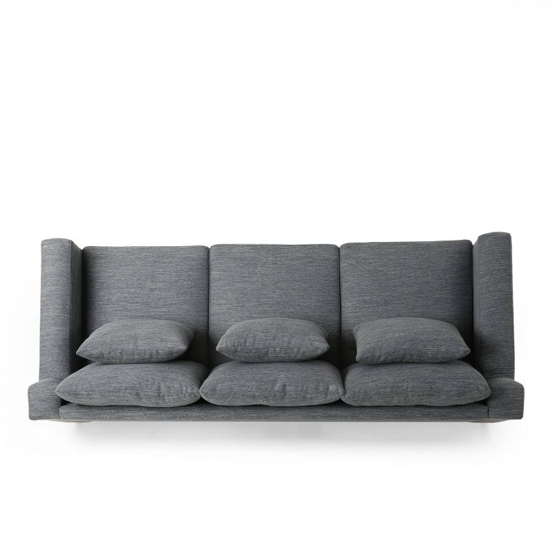 Elliston Contemporary Fabric 3 Seater Sofa with Accent Pillows - Christopher Knight Home, 5 of 15