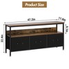 GustoWave Dresser TV Stand with 3 Fabric Drawer, Media Console for 55 Inch TV,  TV Console Table with Storage, Entertainment Center with Open Shelf - 3 of 4