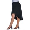 Womens Plus Size Solid Color Knee Length Tulip Skirt - 2 of 4