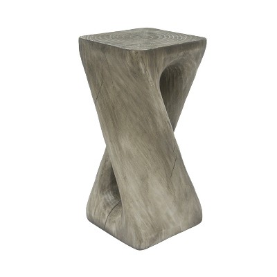 Christopher Knight Home Helena Rustic Outdoor Twist Shape Lightweight Concrete Side Table