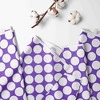 Bacati - Large Dots Purple Cotton Printed Single Window Curtain Panel - 2 of 4