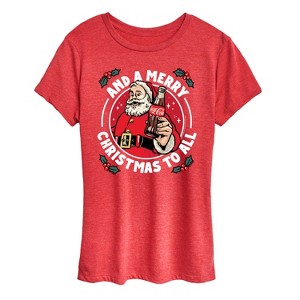 Women's - Coca-Cola - And A Merry Christmas To All Coke Short Sleeve Graphic T-Shirt - 1 of 3