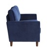 TiramisuBest Modern Dark Gray Loveseat Sofa, Textured Fabric 2-Seater Couch with Rounded Arms, Attached Cushions for Living Room, Bedroom - 4 of 4