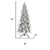 HomeRoots 9' White Full Flocked Fir Christmas Tree With Decorations - 3 of 4