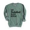 Simply Sage Market Women's Graphic Sweatshirt Eat Basketball Sleep Repeat - 3 of 4