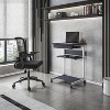 Rolling Laptop Cart with Storage Black - Techni Mobili: Mobile Workstation with Lockable Wheels, MDF Panel - 4 of 4