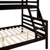 Dsvimoy Bed Wooden Twin Over Full with Safety Guardrails and Ladder for Kids, Brown, 78.35"*59.06"*61.81" - 4 of 4