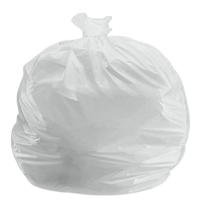 Plasticplace 13 Gallon Value Line White Trash Bags, 0.7 Mil, 23.75"x28" (180 Count), 4 of 5