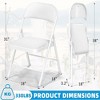 SUGIFT 4-Pack White Folding Chairs with Padded Vinyl Seat, Heavy-Duty Metal Frame, Supports 330 lbs, Portable & Lightweight - 2 of 4