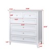 NicBex 6 Drawer Dresser for Bedroom,Classical Drawer with Retro Round Handle,Dressers for Dining Room, Living Room,Kitchen Corridor,White - 3 of 4