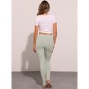 INSPIRE CHIC Women's Elastic Waistband Soft Gym Yoga Cotton Stirrup Pants Leggings - 4 of 4