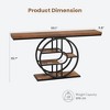 Console Table for Entryway, Storage Shelves, 5-Tier Narrow Accent Table with Circle Storage Shelves for Living Room, Hallway, o-Shaped Metal Frame - 3 of 4