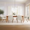 Set of 6 Upholstered Dining Chairs with Arms, Modern Linen Armchairs with Wooden Legs, Accent Chairs for Dining Room, Living Room - Panipeachy - 2 of 4