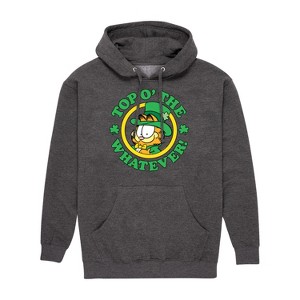 Men's - Garfield - Top O' The Whatever St. Patrick's Day Graphic Fleece Pullover Hoodie - 1 of 4