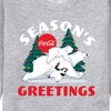 Men's - Coca-Cola - Seasons Greetings Polar Bears Graphic Fleece Sweatshirt - 2 of 4