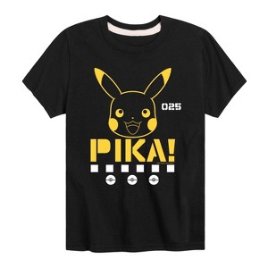 Boys' - Pokémon - Pika Face Short Sleeve Graphic T-Shirt - 1 of 4