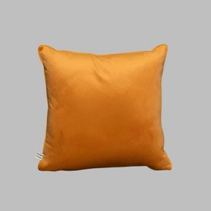 Cushion F+H Velvet Plain Butterscotch - 1 of 1