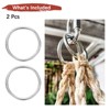 Unique Bargains 316 Stainless Steel Multi-Purpose Welded Heavy Duty O Rings for Crafts Silver - 4 of 4